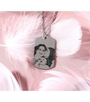 "Memory of Love" personalized photo necklace
